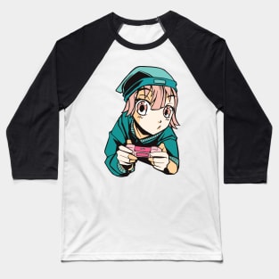 Anime Gamer Girl Baseball T-Shirt